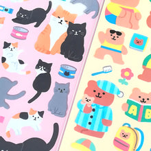 Load image into Gallery viewer, Sticker Selection &quot;Relax Cat&quot;,&quot;Bear&#39;s Day&quot; masking sticker
