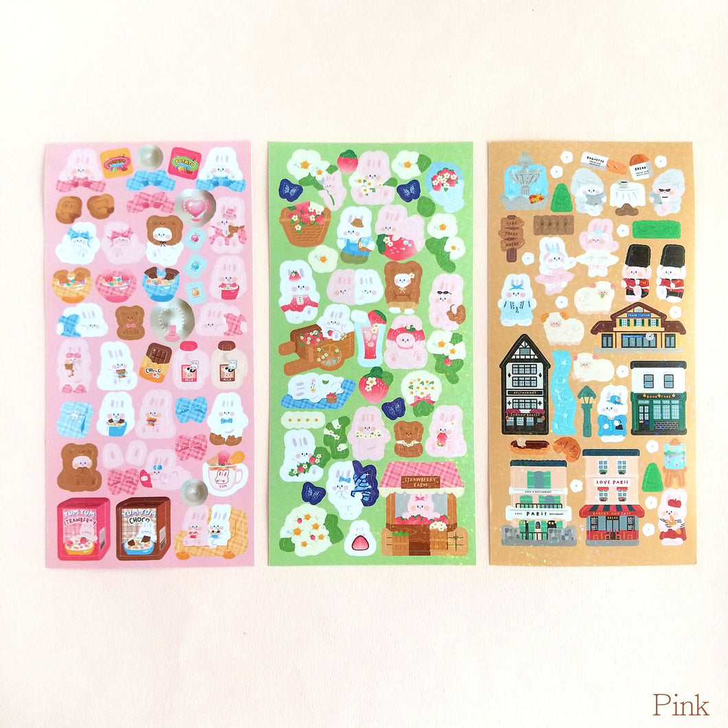 Character Seal set of 3sheets byDAISO