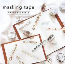 Charger l&#39;image dans la galerie, Die cut washi tape -tukue/book brown-
