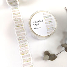 Charger l&#39;image dans la galerie, Die cut washi tape -hana brown/komichi-
