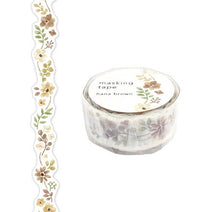 Charger l&#39;image dans la galerie, Die cut washi tape -hana brown/komichi-
