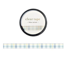 Charger l'image dans la galerie, Clear Mat tape gold foil -blue tartan-
