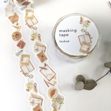 Charger l&#39;image dans la galerie, Die cut washi tape -tukue/book brown-
