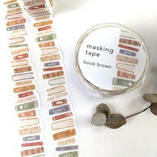 Charger l&#39;image dans la galerie, Die cut washi tape -tukue/book brown-
