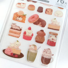 Lade das Bild in den Galerie-Viewer, Tracing Die Cut seal , masking sticker &quot;Relaxed Sweets Animals&quot; from Japan
