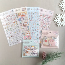 Carica l&#39;immagine nel visualizzatore di Gallery, Sheet sticker &quot;Mochi Mochi Snowman&quot; by GAIA
