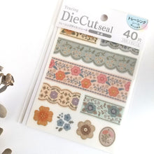 Load image into Gallery viewer, Tracing Die Cut seal , tracing sticker &quot;Embroidery&quot; from Japan by Kyowa
