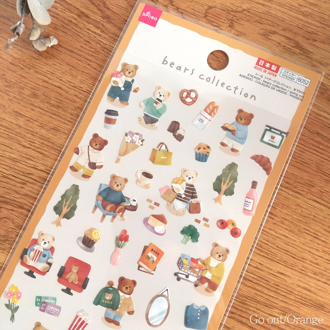 Bears collection sticker from Japan DAISO