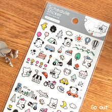 Load image into Gallery viewer, Schedule Sticker Puchi Puchi Life &quot;Go out/Home&quot; from Japan&lt;GAIA&gt;
