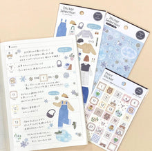 Load image into Gallery viewer, Point Sticker -Date- &quot;bear/flower&quot; washi sticker from Japan(GAIA)
